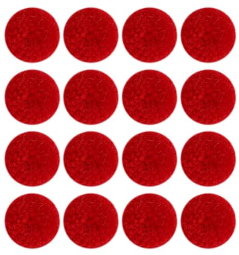 40 Stück 3 cm flauschige Garn-Pompons, Weihnachts-Pompons, weich, flauschig, Bommel, Mütze, Dekoration, Pompons, Basteln, Basteln, handgefertigte Pompons für Thanksgiving, Party, Rot