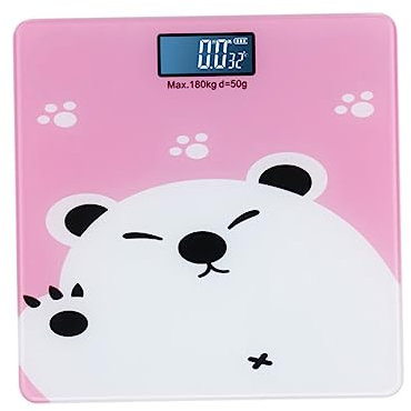 Toyvian Elektronische Waage Lebensmittelwaage Digitale Waage Gewichtsmanagementwaage Heimwaage Waage Körpergewichtswaage Babywaage Körperzusammensetzungsskala Rosafarbenes