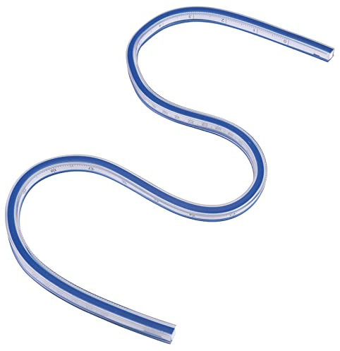 1 Stück Flexibles Kurvenlineal, Kunststoff-Kurvenlineal, Biegbares Lineal, Gebogenes Lineal Zum Nähen, Zum Nähen, Holzbearbeitung, Technisches Zeichnen, Design (60 cm)