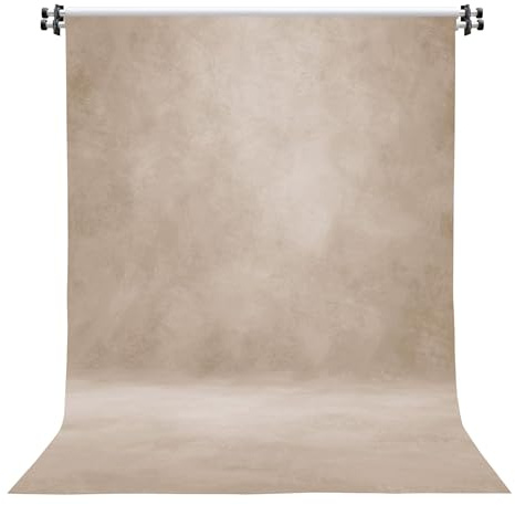 Abstrakt beige professionellt fotografi 2,4 x 3,7 m bakgrund för porträtt fotorekvisita bås bakgrund fotofotografering studio med polyester tyg rullficka på toppen