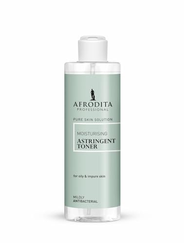 Afrodita Professional fuktgivande ansiktsvatten för fet och oren hud 190 ml, alkoholfri toner med niacinamid och tallolja, hjälper till att minska porer och glans