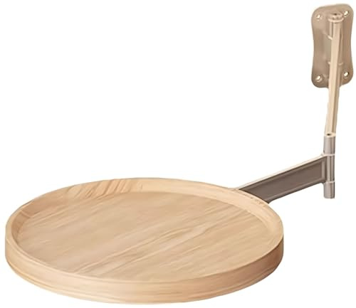 Mesa Plegable De Pared con Bandeja Redonda PequeñA, Escritorio Abatible, Mesita De Noche con DiseñO Desplegable, Mesas Auxiliares Flotantes(C)