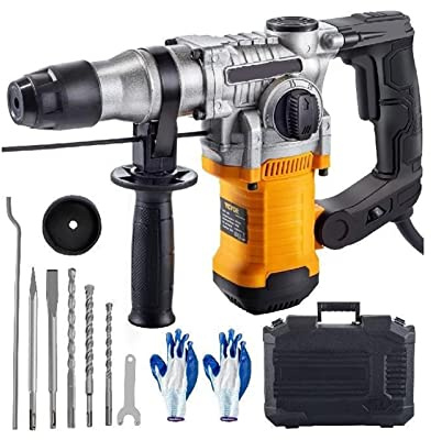 Trapano a percussione elettrico 4 in 1, martello perforatore da 1050 W, trapano a 26 mm for legno e cemento Resistente alla Corrosione