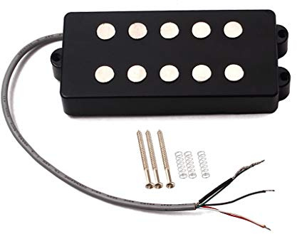 Alnicov Pickup per chitarra elettrica, pickup humbucker a 5 corde, ricambio per basso