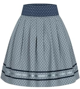 Nübler Rock Damen - Trachtenrock, Moderne bayrische Tracht, Rock Giulia Grafit, Größe:40