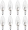 IuulFex Halogen Candle Light Bulbs, E14 28W Small Edison Screw C35 Bulb 230V 450LM Dimmable Warm White 2700K, SES/E14 Clear Candle Bulb for Chandeliers, Ceiling Lights, Pack of 8