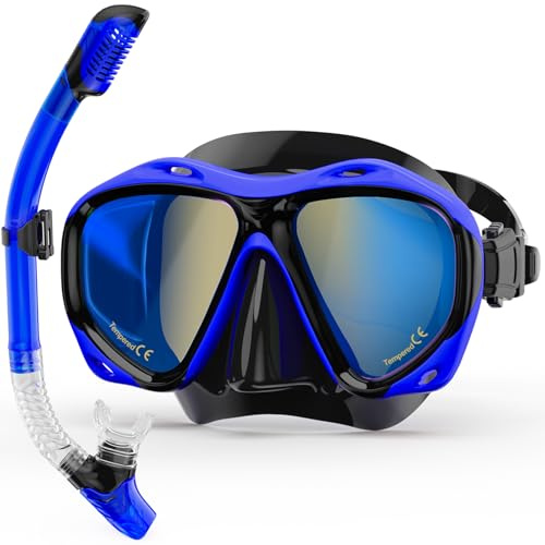 MELUMILU Snorkeling Gear Set for Adults with Mask & Snorkel&Travel Mesh Bag