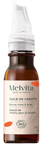 Melvita - Huile de Carotte - Huiles Végétales - Eclat du Teint - Visage & Corps - 50 ml