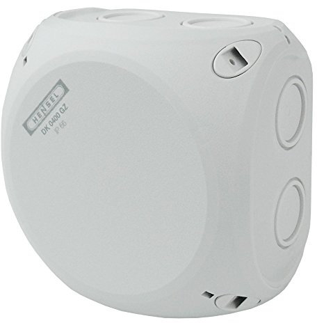 Kabelabzweigkasten DK 0400 GZ ohne Klemme IP66 Abzweigdose Verbindungsdose Feuchtraum Leergehäuse Hensel 5358 Grau