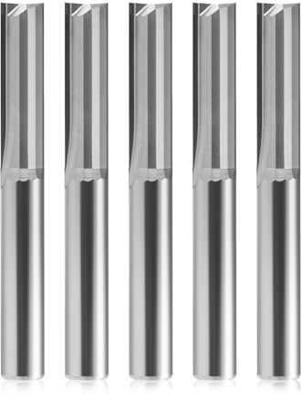 Schaftfräser,CNC fräser,fräser für oberfräse,2 Flöten Gerade Fräser ,fräser 6mm schaft,22 mm Schnittlänge CNC Fräser für Dichteplatte, Massivholz, Sperrholz