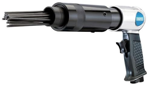 Draper 90 Psi Pistolengriff-Nadelentkalker | 1/4 Zoll BSP Airline-Anschluss | leichtes Aluminiumgehäuse | robustes Reinigungswerkzeug | Frontauspuff | 84131