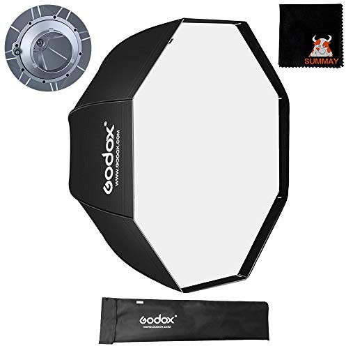 GODOX Softbox 120cm Octagonal Bowens Softbox Boîte à Lumière Parapluie avec Sac de Transport pour Portrait Produit Photographie Studio Flash Speedlight (SB-UE120CM)
