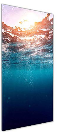 Tulup - Dosseret en verre - 50x100 - Crédence de cuisine - Plan de Travail en Verre - Fond de hotte verre - en Verre de sécurité trempé - Murale Splash-back Guard - Paysage - Sous l'eau - Bleu