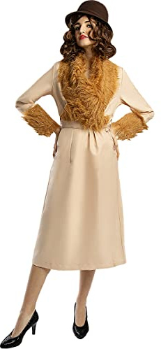 Funidelia | Disfraz de Ada Shelby - Peaky Blinders para Mujer Talla L Años 20, Películas & Series, Gangster - Color: Beige - Divertidos Disfraces y complementos