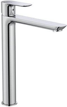 Roca A5A346EC00 Mezclador Lavabo, Cuerpo Liso, Caño Alto, Coleccion Cala, Cromo, Cromado