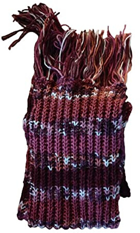 ca. 164 x 18 cm Wollschal Schal handgestrickt gestrickt Strickschal XXL