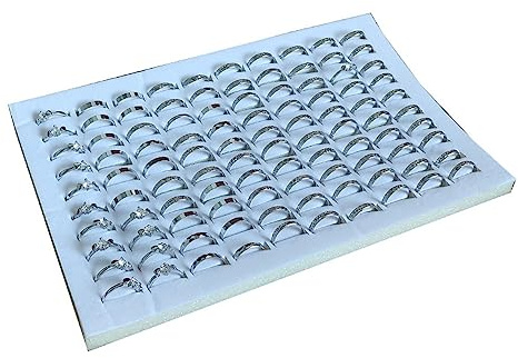 Dickly 5 pezzi porta gioielli inserti anelli orecchino display pad spugna inserto anelli pad gioielli pad, Bianco