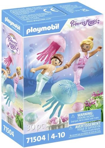 PLAYMOBIL Princess Magic 71504 Meerjungfrauen-Kinder mit Quallen ab 4 Jahren