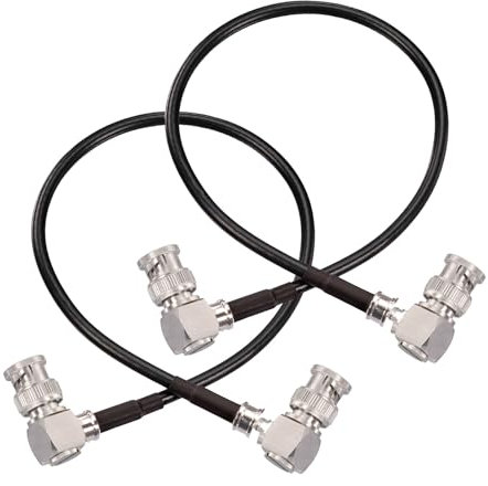 Superbat BNC Kabel 3G/6G/HD SDI Kabel 30cm 2Stk Belden 1855A Kabel 75ohm BNC Stecker auf Stecker (beide der Rechte Winkel) SDI Video Kabel für HD-SDI/3G-SDI/4K Kamera Broadcast CCTV Monitor