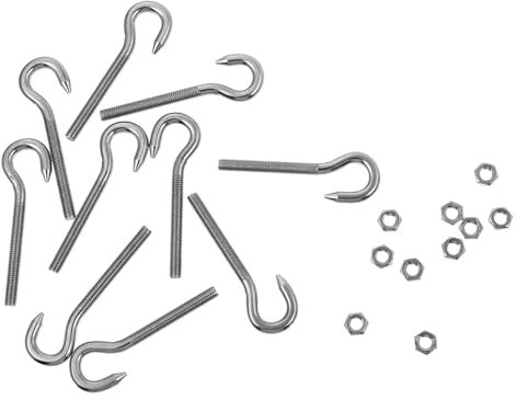 SKISUNO Screw Eyes Hooks Bolt Hooks Heavy Duty Eye Bolts for Hanging Stainless Steel Screw