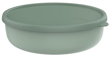 Mepal - Mikrowellengeschirr Lumina - Frischhaltedosen mit Deckel für Kühlschrank, Gefrierschrank, Dampfgarer & Mikrowelle - Mikrowellenschüsseln mit Deckel - Aufbewahrungsbox - 2000 ml - Nordic sage