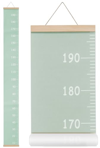 Abitzon Messlatte Kinder, Wandtattoo Größenmesser, Baby-Wachstumstabelle, Höhenlineal zum Aufhängen, Dekoration Kinderzimmer Messlineal, für Babys, Mädchen, Jungen (Avocadogrün)