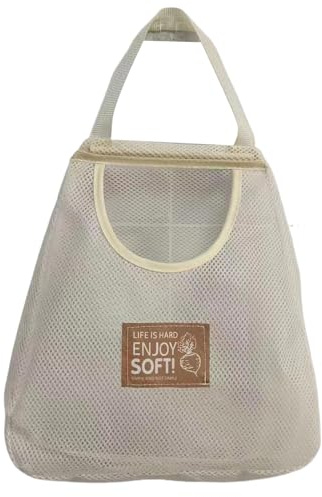 Sac de transport en maille - Grand sac à provisions réutilisable respirant | Paniers ménagers et boîtes de rangement pour le shopping, les voyages, la collecte, la récolte, les excursions à la plage