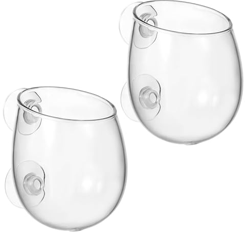TOYANDONA 2 Stück Pflanztöpfe für Aquarien Transparent Aquatische Pflanzhalter mit Saugnäpfen Dekoration für Fischbecken und Pflege Kleiner Wasserpflanzen