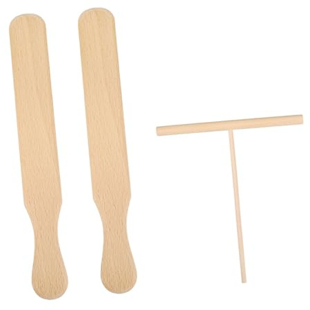 Sosoport Crêpe Verteiler 1 Satz mit Spatel und Rechen für Elektrobackgeräte und Grillplatten Zeitsparend und Leicht zu Reinigen für Pfannkuchen und Omeletts