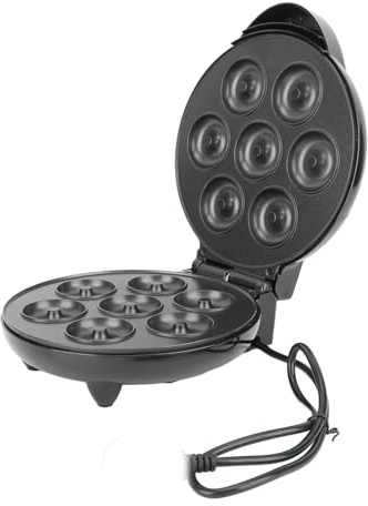 Cheotime Donut Maker Pancake Maker, Mini Donut Maker Machine für kinderfreundliches Frühstück, Snacks, Desserts und mehr mit Nicht Stick Oberfläche, macht 7 Donuts, Donut -Druck (EU -Stecker 220 V)
