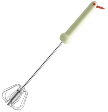 Siphon à crème en acier inoxydable et batteur à œufs pour mélanger la pâte à gâteau, mélangeur à main essentiel avec mécanisme semi-automatique pour chantilly