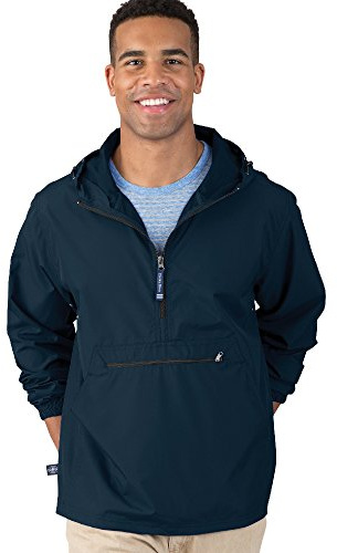 Charles River Apparel Unisex Pack-N-Go Pullover, Men's & Women's Anorak, Navy, Large