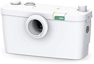 Wilo - HiSewlift 3-15, sistema de elevación de aguas residuales compacto con mecanismo de corte para aguas residuales fecales para el drenaje de un inodoro, 1 conexión, 5200 l/h, 0,8 bar, 400 W