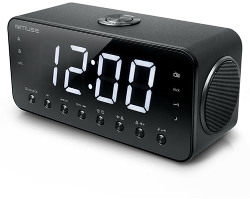 Muse M-192CR Radio réveil USB Noir Mat