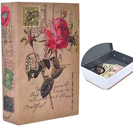 Medigy Geld-sichere Bücher Portable versteckte Safe Buch mit Zahlenschloss für sichere Geld-Storage Größe M: 24,1 * 15,7 * 5,5 cm - 9,5 * 6,2 * 2,2in