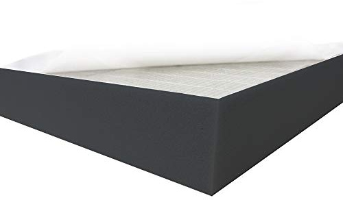 Dibapur ® Black FSE • Flamm hemmend SELBSTKLEBEND Raum Akustik Schaumstoff Dämmung Schallschutz (50x50x4 cm)