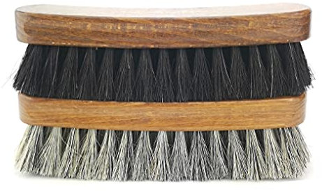 Hebold Schuhmacherei Bürstenset 2 Polier- und Staubbürsten mit Rosshaar Glanzbürste Schuhputzbürste Made in Germany: Farbe: Bürsten 1 x hell/1 x dunkel