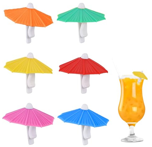 virkwuy 12 Stück Glasmarkierer Silikon, Gläser Markieren, Glas Markierung Trinkgläser, für Sektgläser, Cocktailgläser, Wassergläser, Geeignet für Partys, Familienessen, Bars, Cafés und Andere Szenen