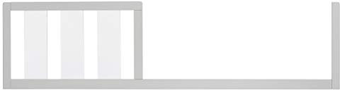 Evolur Acrylic Millennium - Riel convertible 4 en 1 para cuna para niños pequeños, se cubre fácilmente a la cama del niño y listones acrílicos, gris guijarro (702AC-PG)