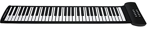Hand Roll Piano, 61 Tasti Pieghevole in Silicone Roll Up Piano Strumento Musicale Ricaricabile con Tastiera Elettrica con Funzione di Registrazione