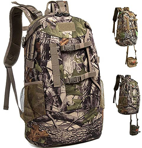 MARITTON Jagd-Rucksack, robuster Jagdrucksack mit Bogen und Gewehr-Tragesystem für Camping, Jagd, Wandern., Camouflagegrün, Large, Wandern