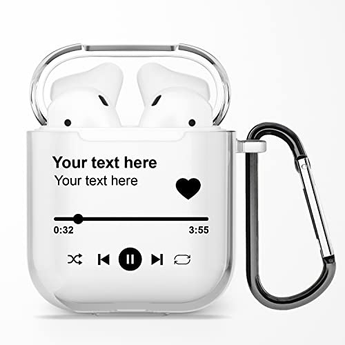 Personalisierte Benutzerdefinierte Individuell Idee Beliebiger Text Musik Lied Name Soft Gel Klar Gummi Fall Hülle | Betonen Sie Ihren Stil - für AirPods 1 & 2