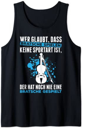 Bratsche Spielen Viola Musik Bratschist Orchester Violist Tank Top