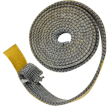 Stove and Fireplace Replacement Gasket Tape, High Temperature Fiberglass Flat Gasket Tape ，Self Adhesive Flat Gasket for Woodburning Coal Stoves Smokers (0.78 Width 78 Length)
