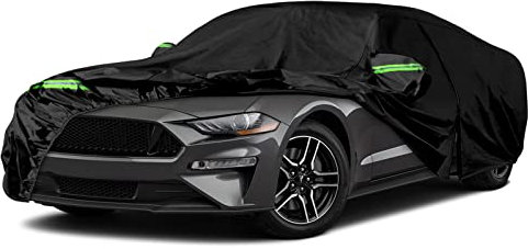 Housse de voiture étanche compatible avec Ford Mustang 2005-2023, toutes saisons avec fermeture éclair, pour neige, pluie, poussière, grêle