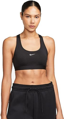 Nike Damen Swoosh SPT T-Shirt, Schwarz/Weiß, XL