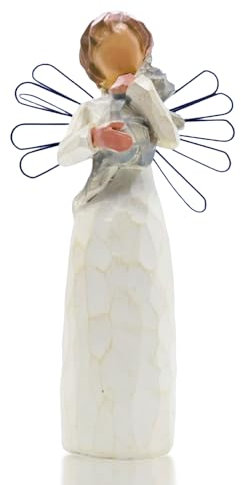 Molyorch Engel Figur des Trostes - Handbemalte Kunstharz-Figur, Ornamente für Office Desktop, Moderne Raumdekoration