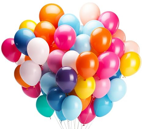 100 Globos de Látex Natural Biodegradables, Fabricados en la UE, 11 (29cm), Óptimos para Helio y Aire, Ideales para Bodas, Cumpleaños y Bautizos