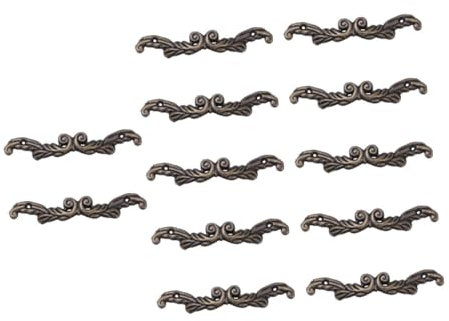 jojofuny 12pcs Mini Zinc Alloy Antique Handle Drawer Small Handle for Door Pull Cabinet Knob Wardrobe for Kitchen and Antique Drawer Fits Cupboards Draws