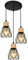 Osairous 3 Lampes Suspension Luminaire Industrielle, Suspension Luminaire Salon Vintage, Lampe Suspension en Fer et Bois Rétro Cage Design, Noir E27 Suspension Luminaire Chambre pour Salon Cuisine
